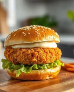 Crispy chicken burger